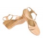 Sandale dama casual din piele naturala bej - S9BEJ